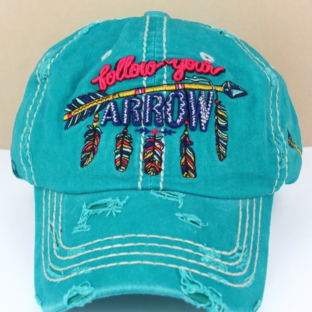 Distressed Woman's Graphic Cap, Hat